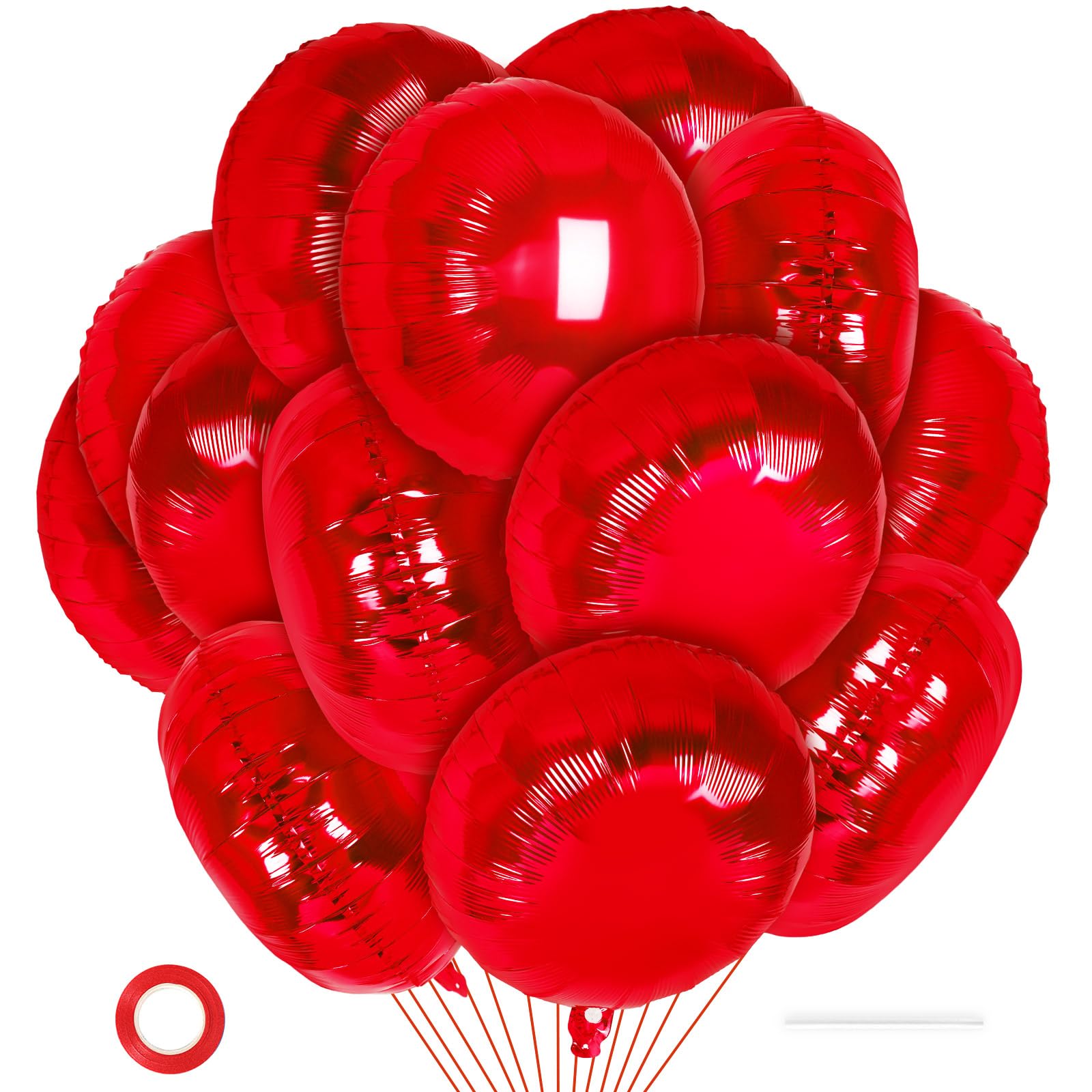 20-Piece 18-Inch Round Foil Balloons for Party Decorations
