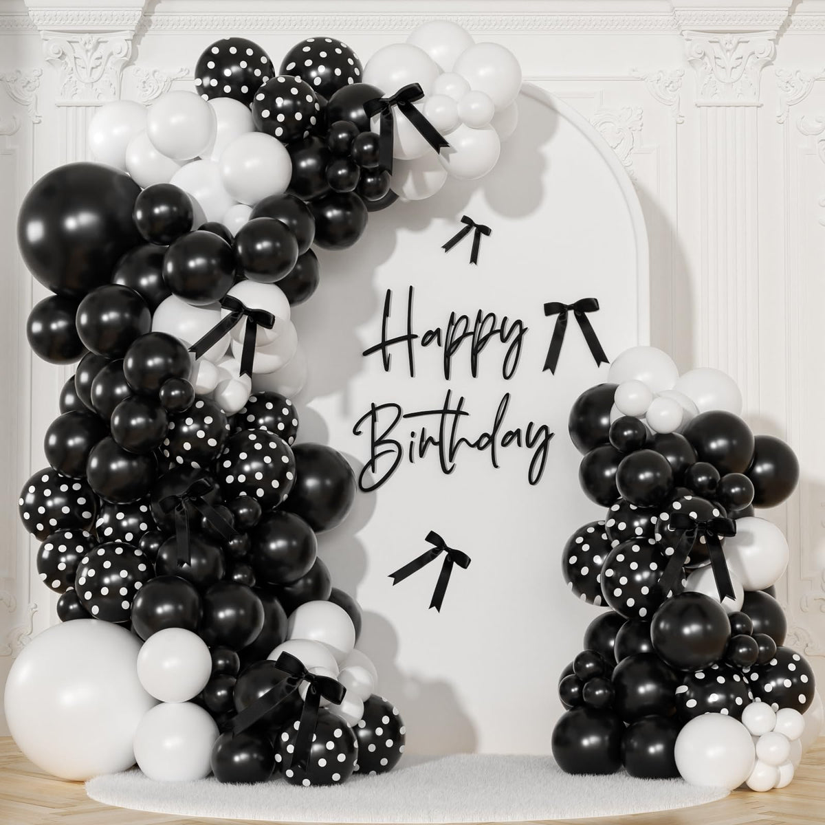 145-Piece Pink & White Balloon Garland Arch Party Kit