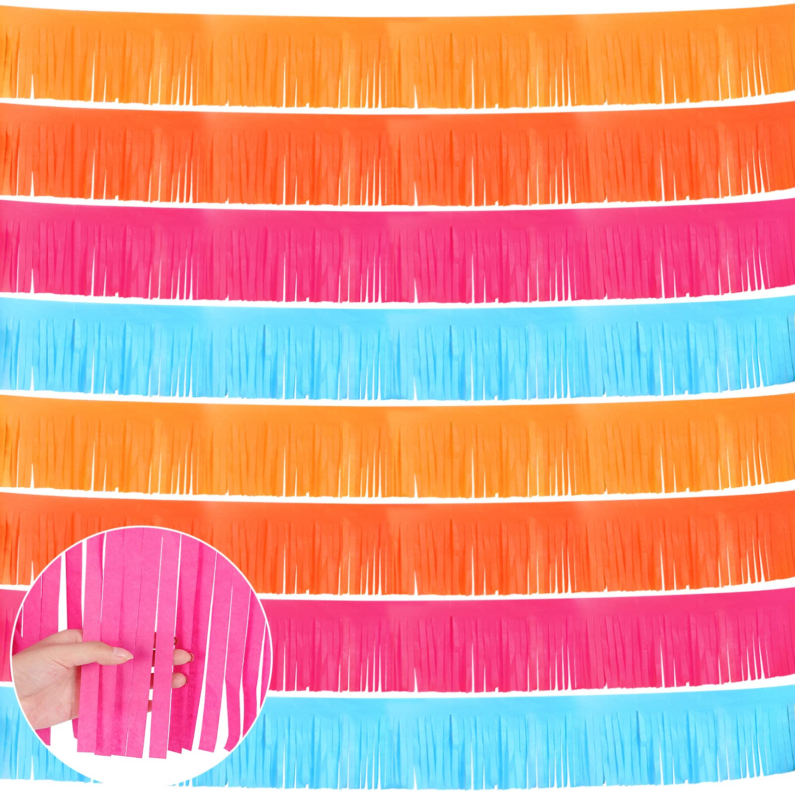 12-Pack Mexican Fringe Garland for Fiesta Party Decorations