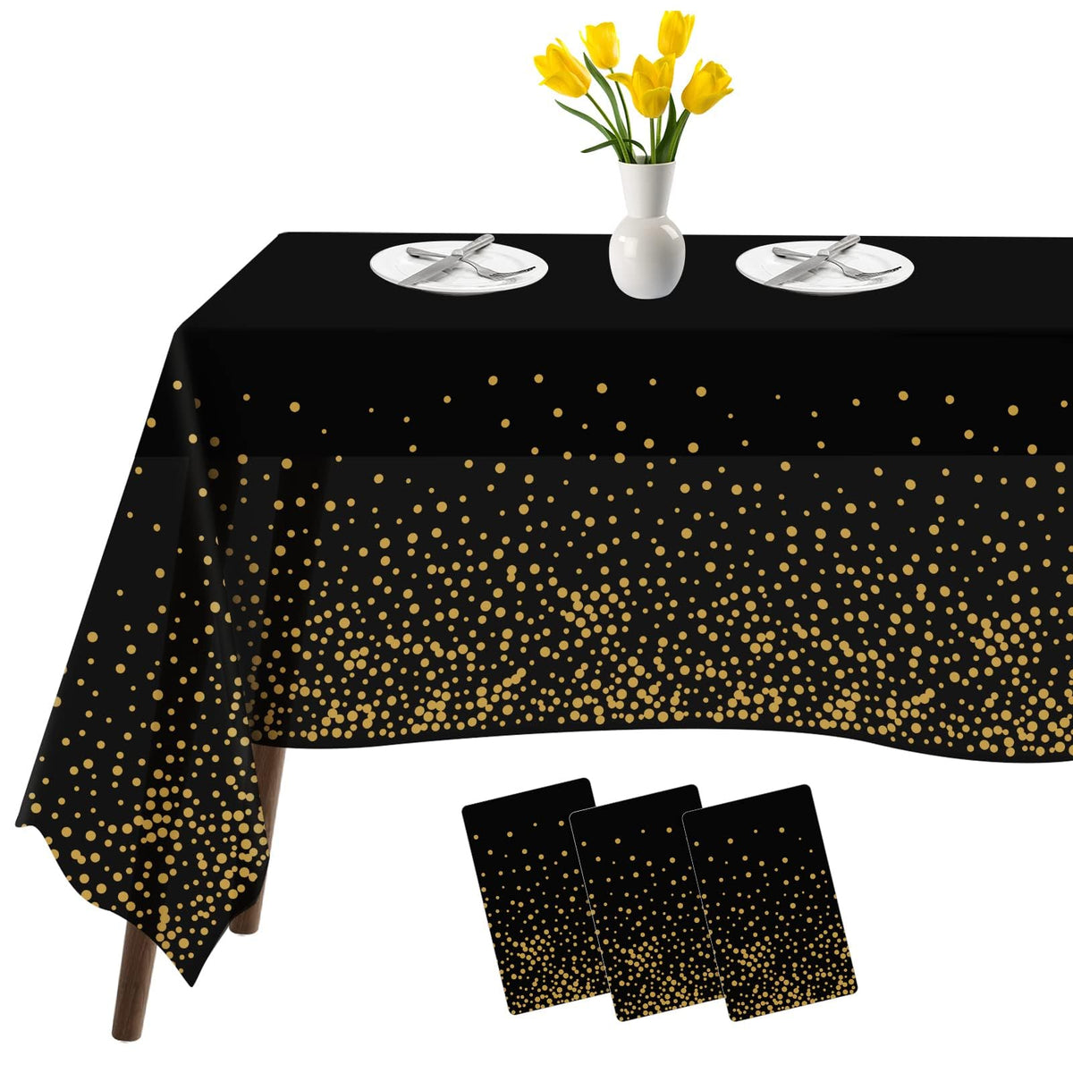 54 x 108-Inch Disposable Plastic Party Tablecloth Cover