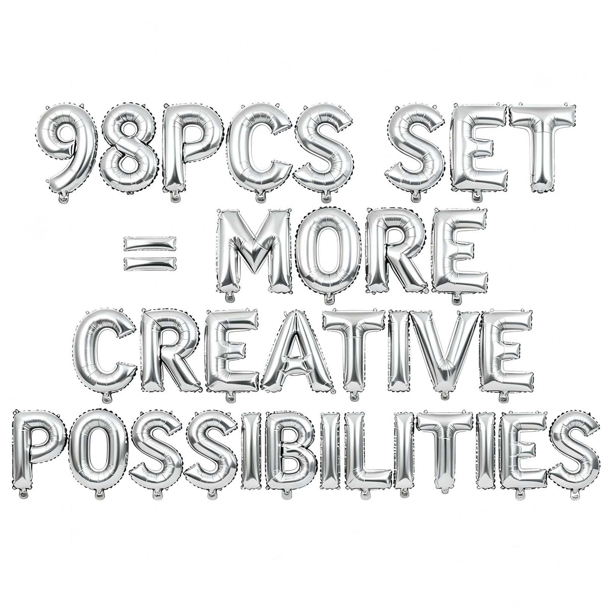 98-Piece Gold Foil Letter Balloon Set for Custom Party Banners