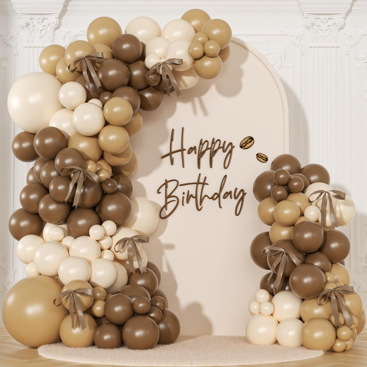 145-Piece Pink & White Balloon Garland Arch Party Kit