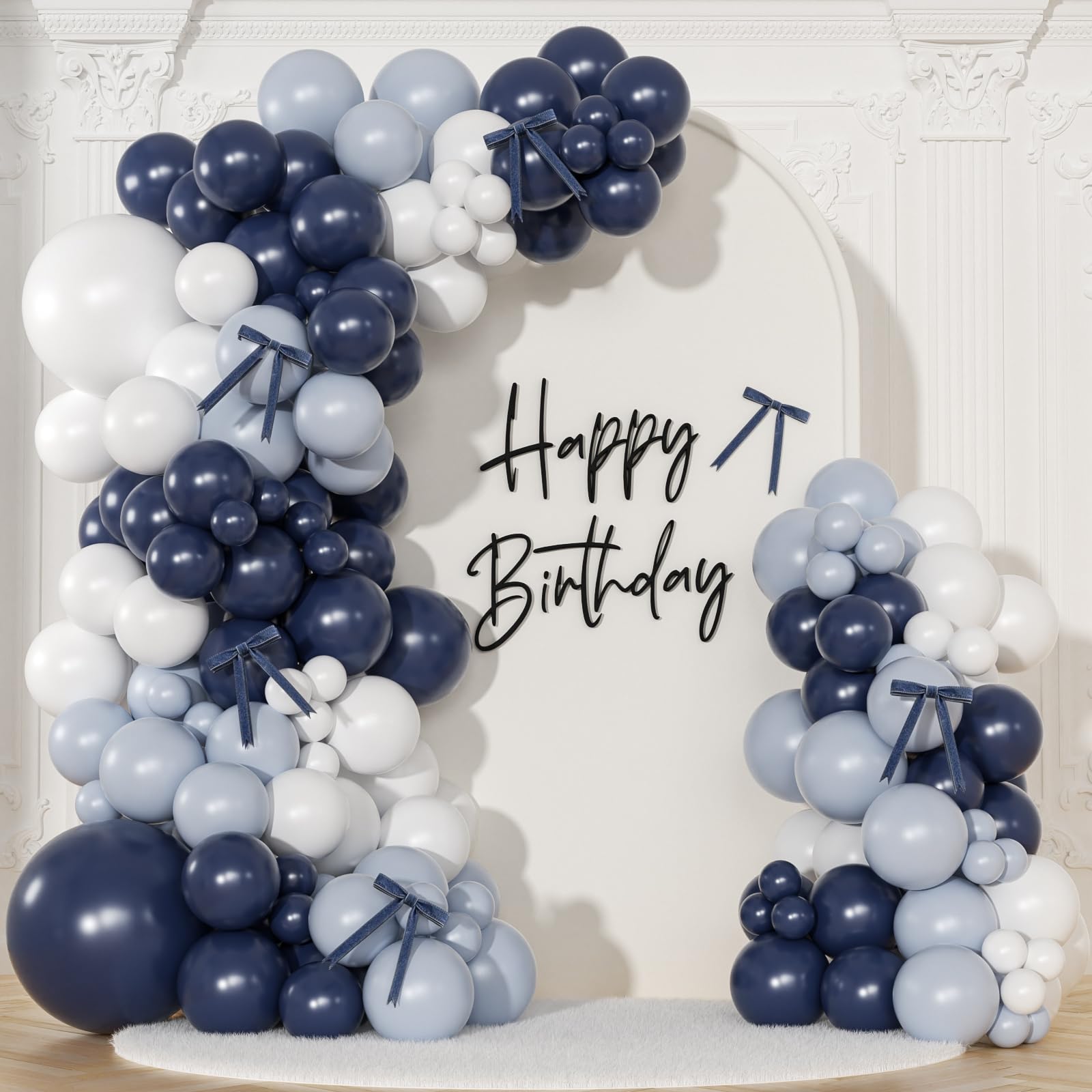 145-Piece Pink & White Balloon Garland Arch Party Kit