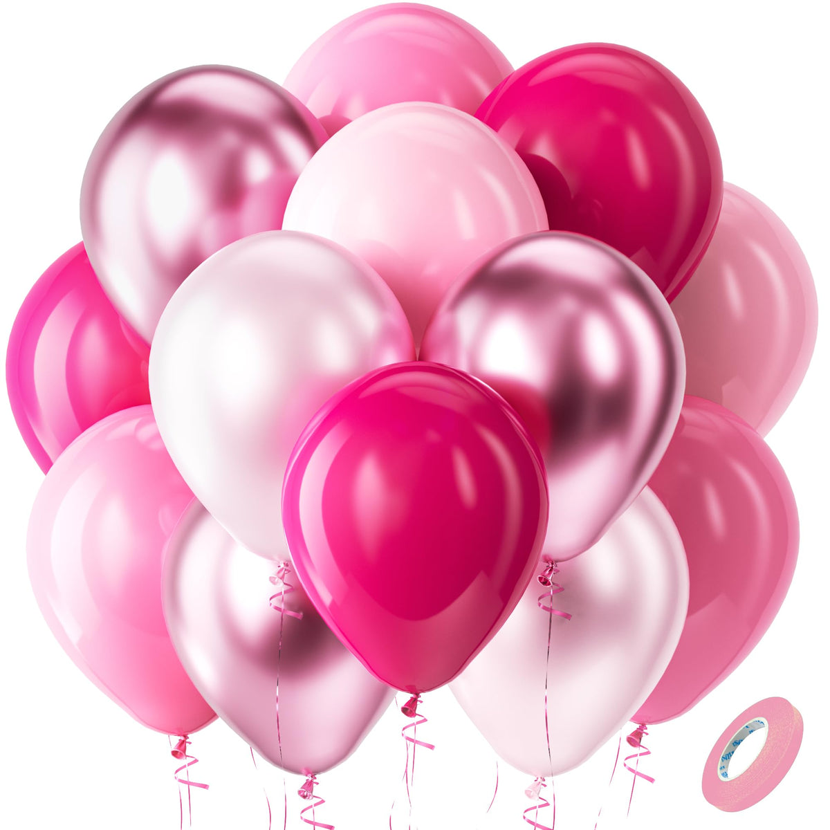 60-Piece Latex Balloons for Parties & Event Decorations
