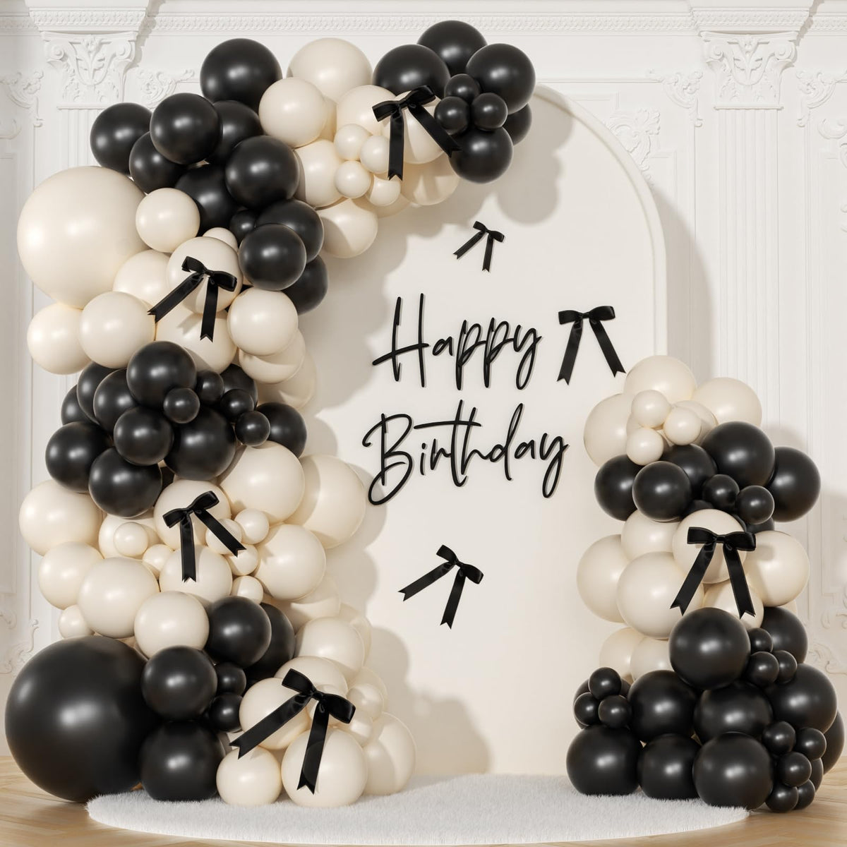145-Piece Pink & White Balloon Garland Arch Party Kit