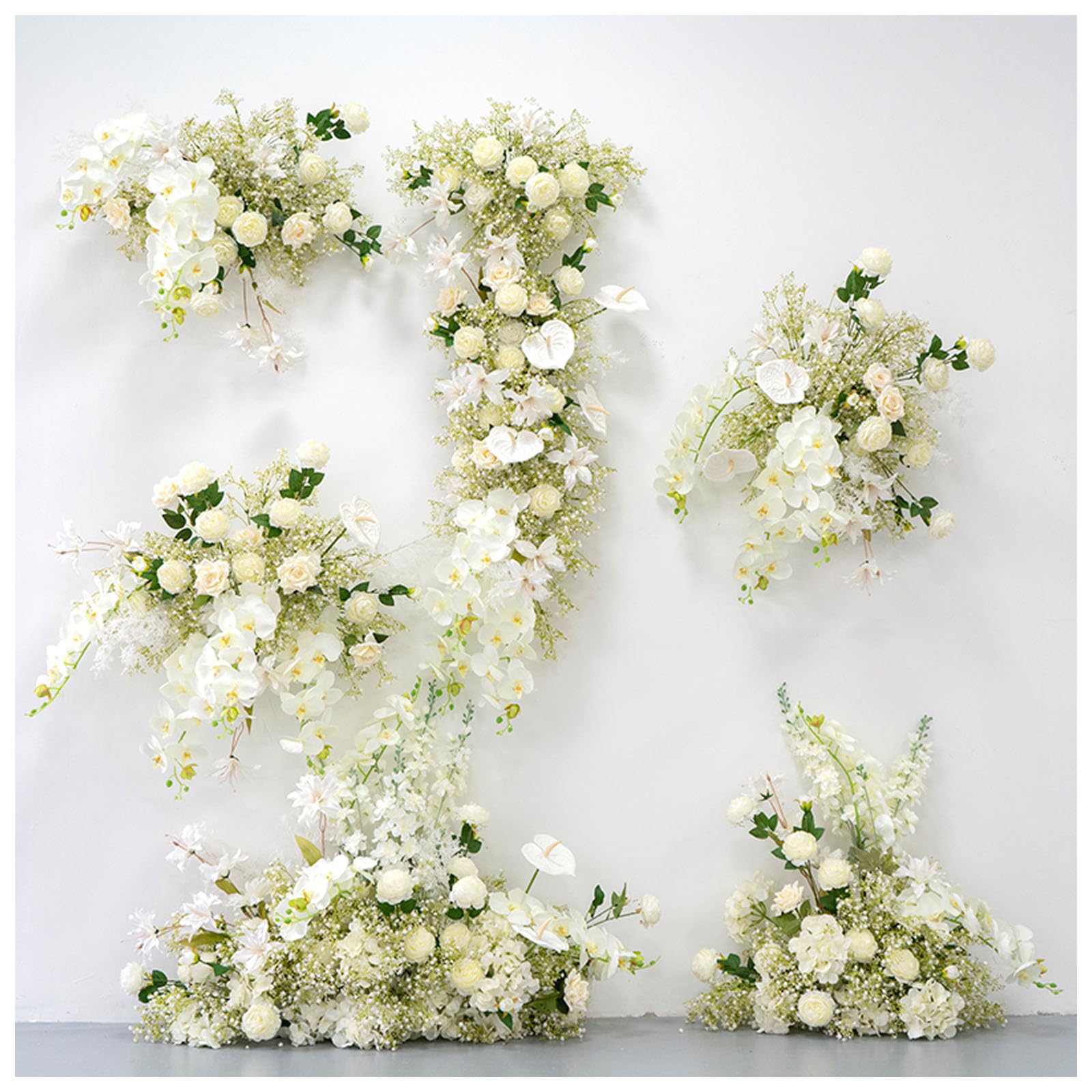 JQGADL Engagement Hanging Flowers, Decorative Flower Pairs, Ceremony Floral Decor, Artificial Hanging Flower Pairs for Venue Styling, for Parties, Wedding Banquets, Hotel