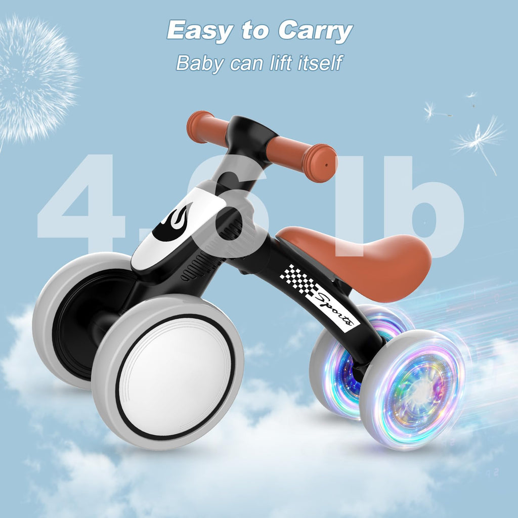 Colorful Lighting Baby Balance Bike Toys for 1 Year Old Boy Girl Gifts, 10-36 Month Toddler Balance Bike, No Pedal 4 Silence Wheels & Soft Seat First Bike, One Year Old Boy Girl Birthday Gifts.