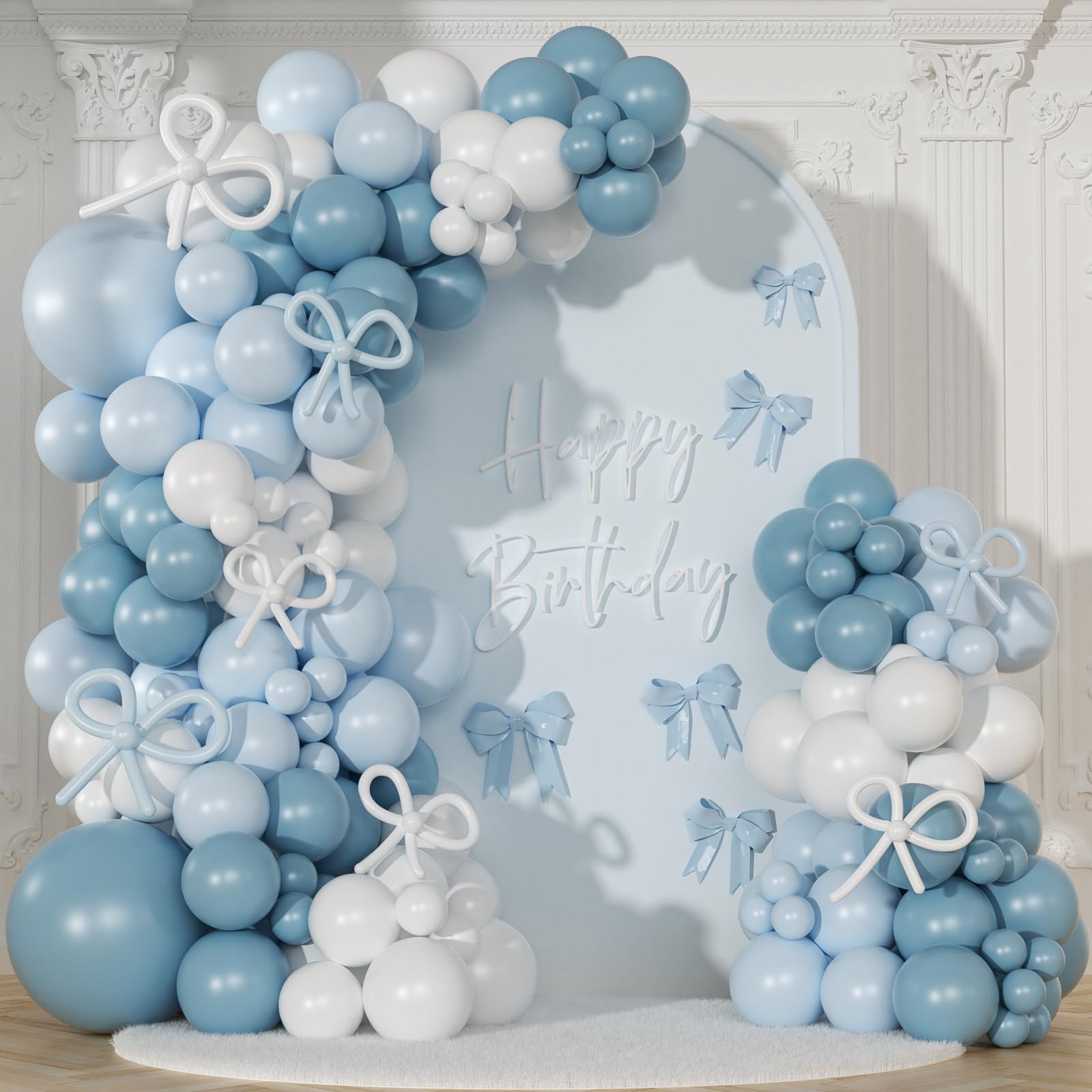 145-Piece Pink & White Balloon Garland Arch Party Kit