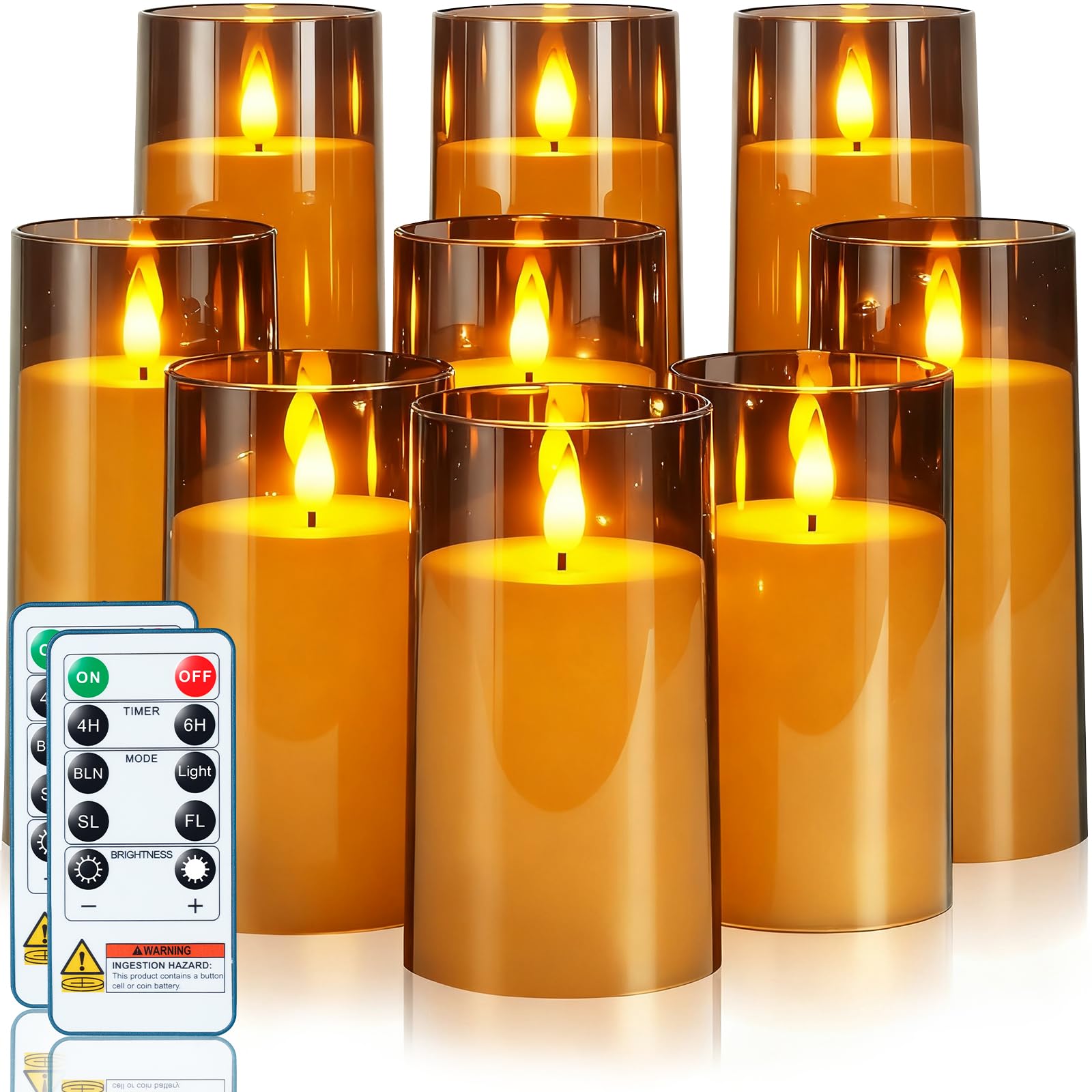 Acrylic Flameless Candle Set for Parties & Home Decor
