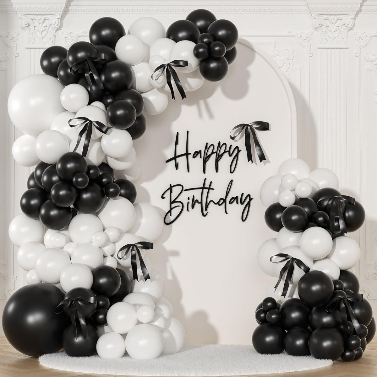 145-Piece Pink & White Balloon Garland Arch Party Kit