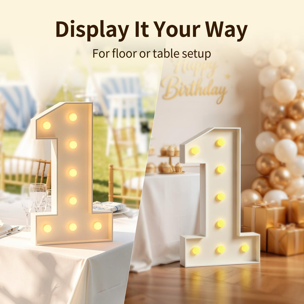 Imprsv Marquee Numbers 3FT Large Light Up Numbers 6 Birthday Decorations