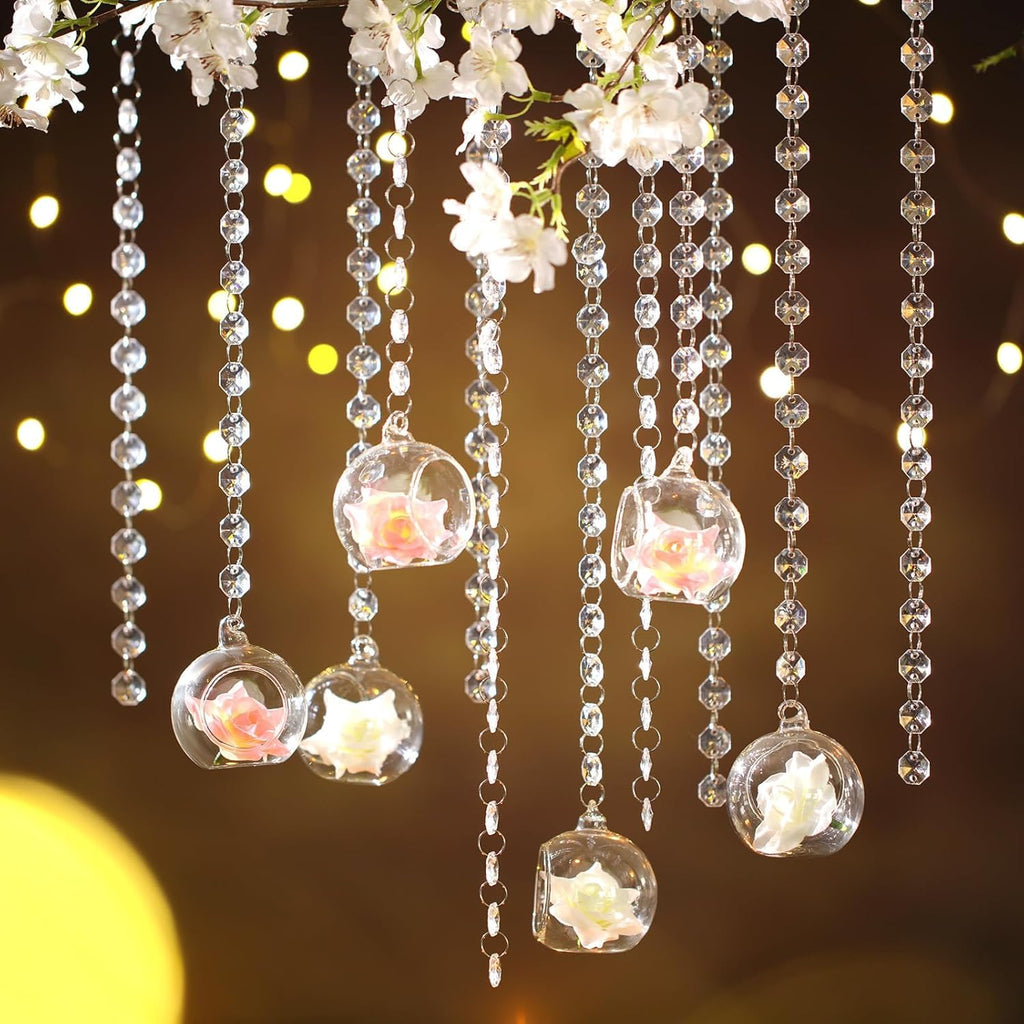 Yoande Wedding Hanging Glass Globe Hanging Tealight Holder