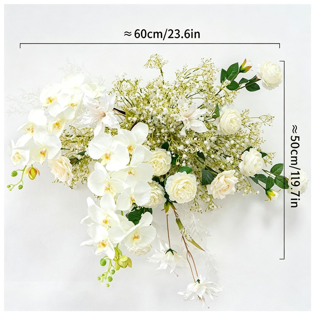 JQGADL Engagement Hanging Flowers, Decorative Flower Pairs, Ceremony Floral Decor, Artificial Hanging Flower Pairs for Venue Styling, for Parties, Wedding Banquets, Hotel