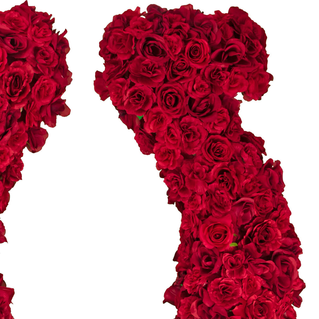 40in Tall Lucky Rose Petal Horseshoe Centerpiece, Tabletop Derby Party Display