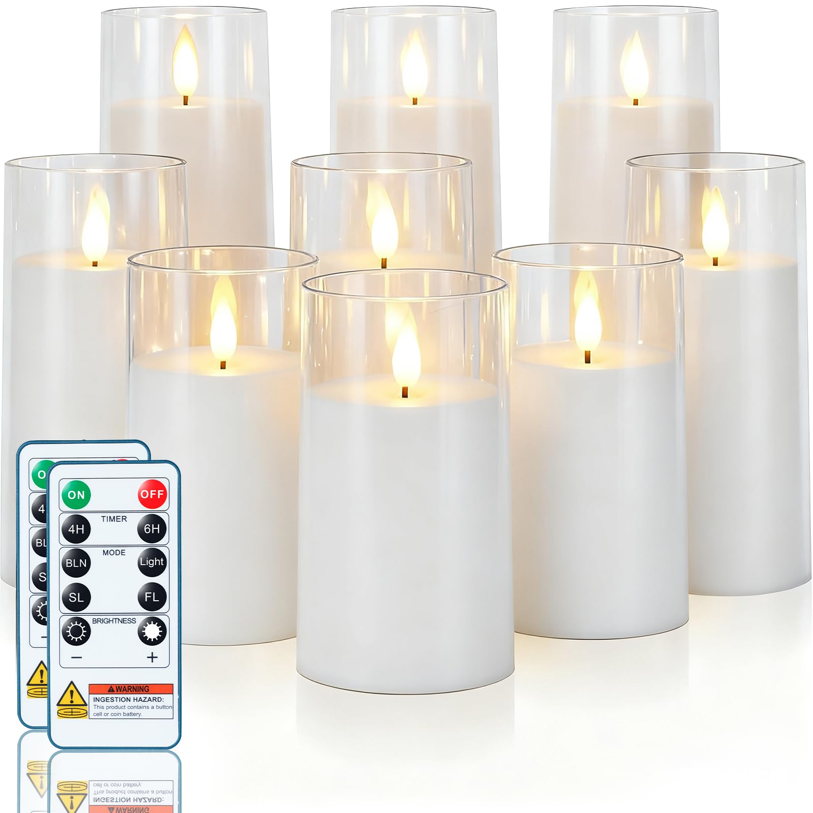 Acrylic Flameless Candle Set for Parties & Home Decor
