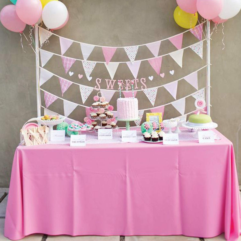 54 x 108-Inch Disposable Plastic Party Tablecloth Cover