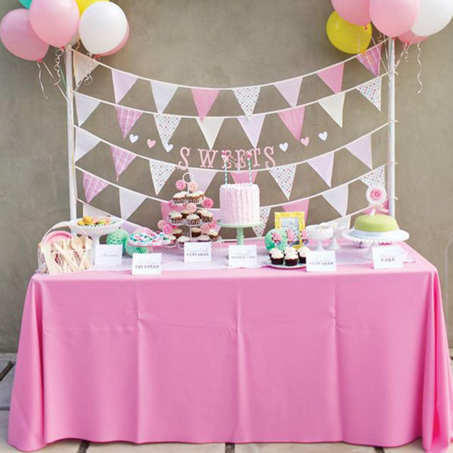 54 x 108-Inch Disposable Plastic Party Tablecloth Cover