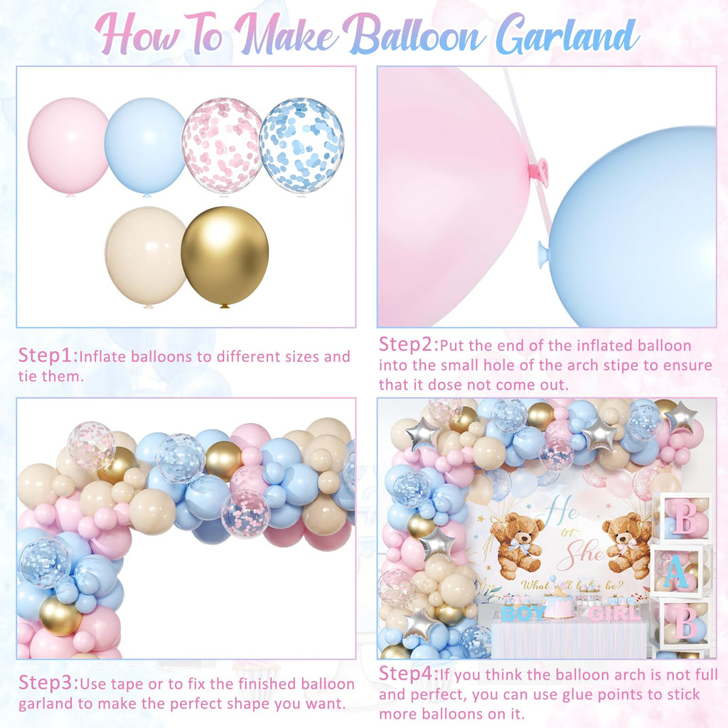 BIENAN Gender Reveal Decorations