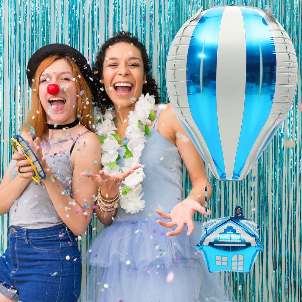 ABOOFAN 20pcs Hot Air Balloon Aluminum Foil Balloon Decoration for Baby Showers Gender Reveal Birthday Party Supplies
