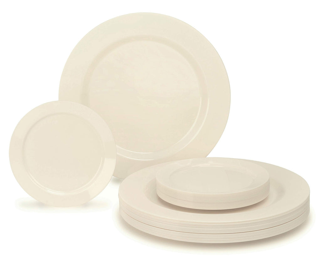 OCCASIONS 50-125-175-Combos Pieces PLAIN (25 Guests) 10.5'', 6.25'' + Silverware