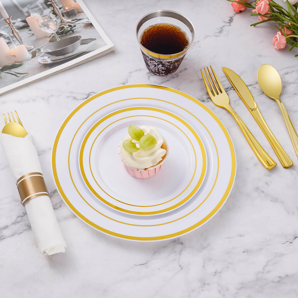 Goodluck Pre Rolled Plastic Dinnerware Set