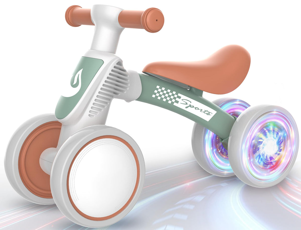 Colorful Light-Up Toddler Balance Bike for Ages 10–36 Months