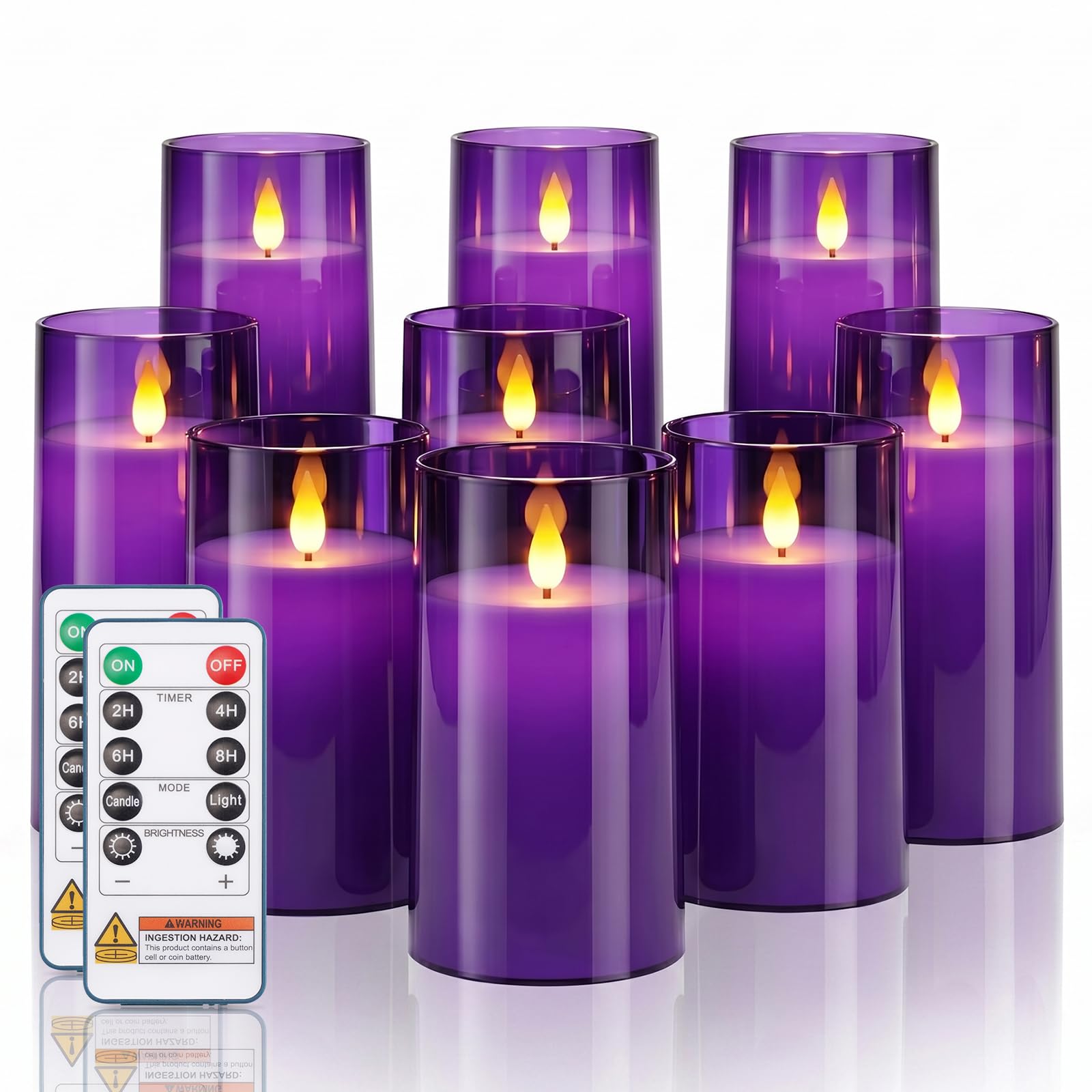 Acrylic Flameless Candle Set for Parties & Home Decor