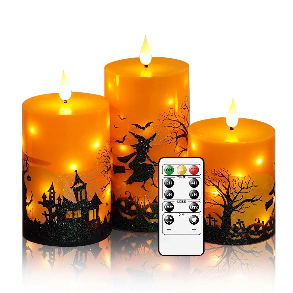 Flameless LED Pillar Candles with Remote Control & Timer