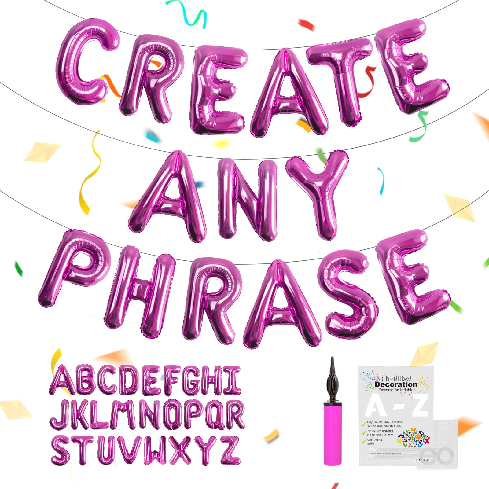 16-Inch Foil Alphabet Letter Balloons for Custom Party Banners