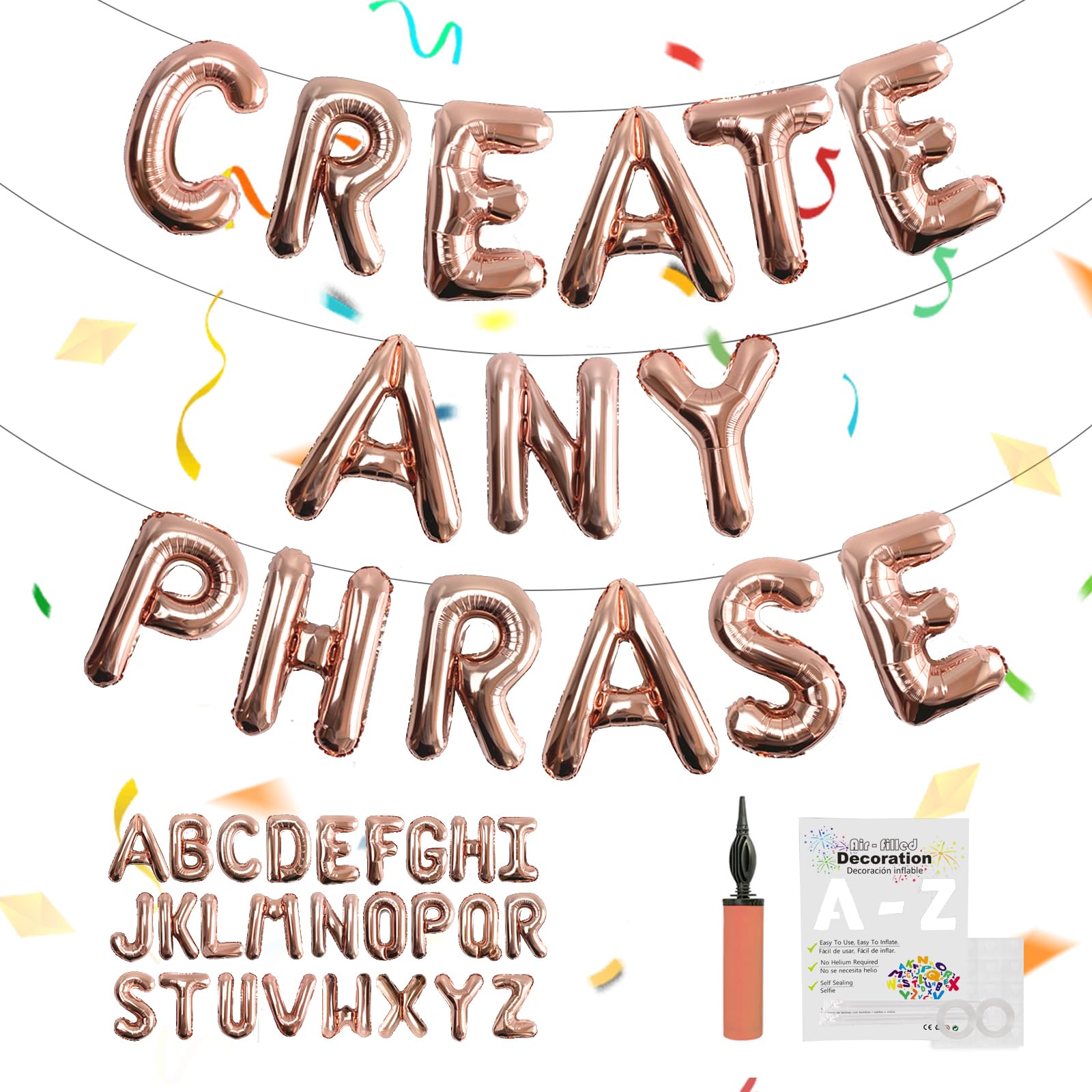 16-Inch Foil Alphabet Letter Balloons for Custom Party Banners