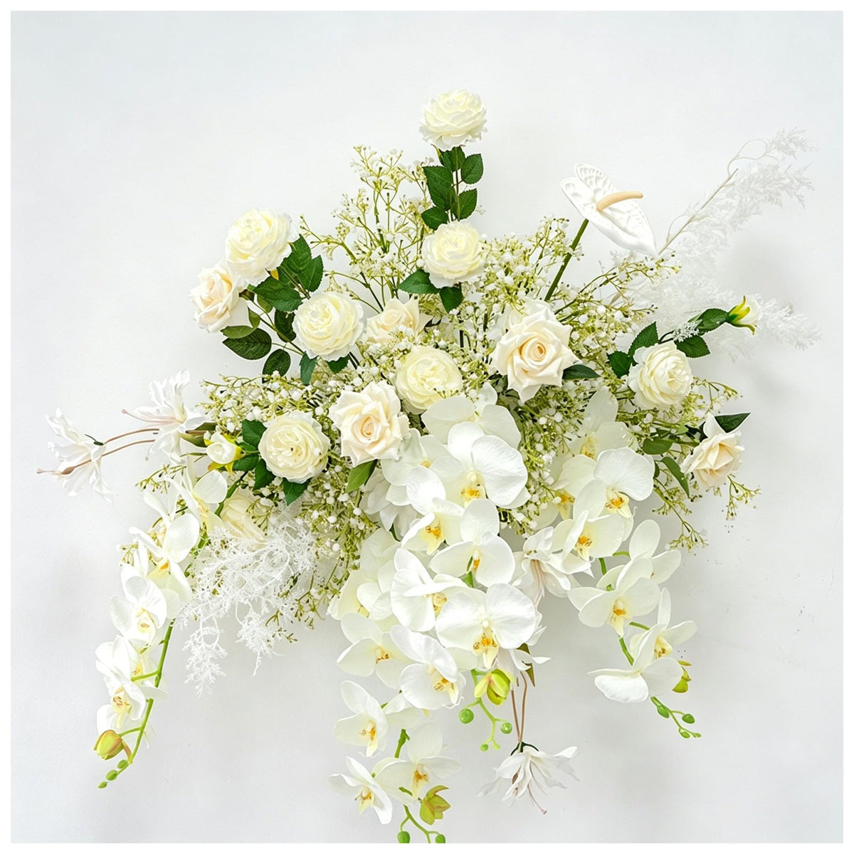 JQGADL Engagement Hanging Flowers, Decorative Flower Pairs, Ceremony Floral Decor, Artificial Hanging Flower Pairs for Venue Styling, for Parties, Wedding Banquets, Hotel