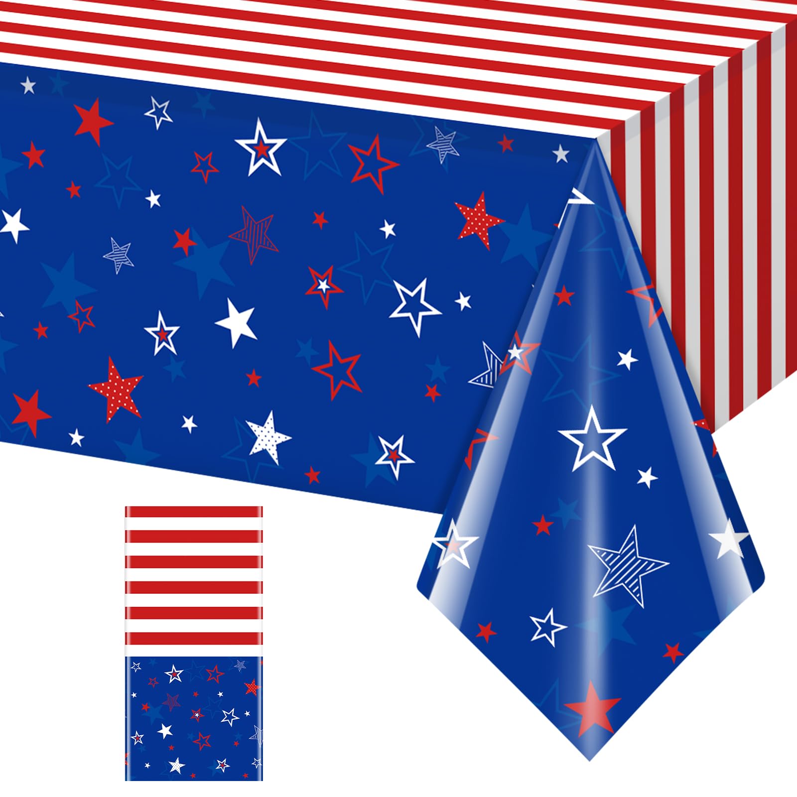 4th of July Patriotic Plastic Tablecloth Party Decor