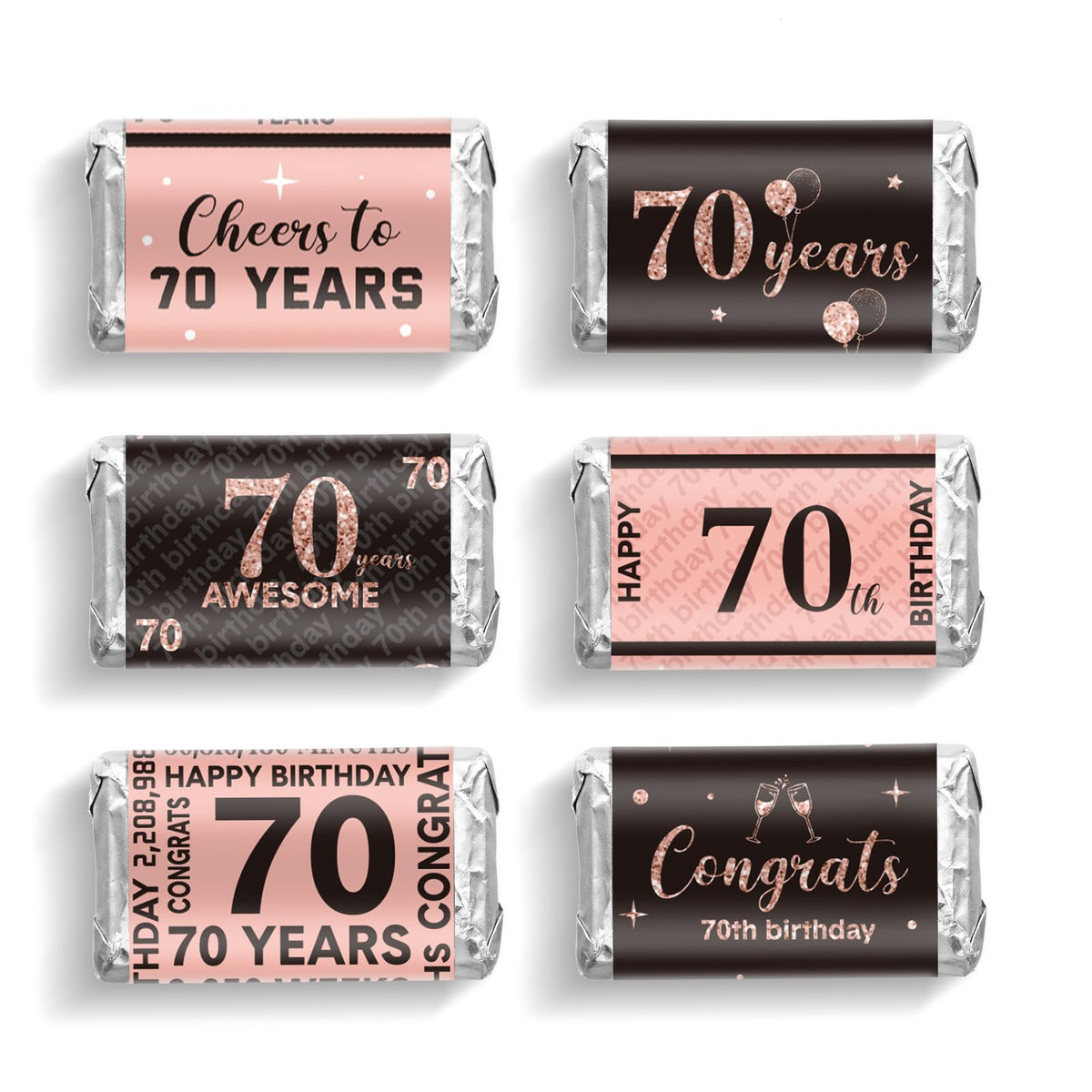 90-Piece Birthday Candy Wrapper Sticker Set for Party Favors