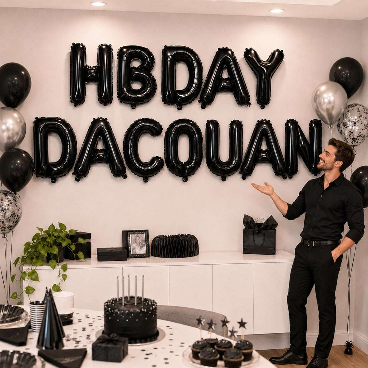 52 Pcs Letter Balloons 2 Sets of A-Z Balloon Banner, 16 Inch Foil Alphabet Letter Balloons Custom Phrase Balloon for Birthday, Graduations, Anniversary Celebration Party