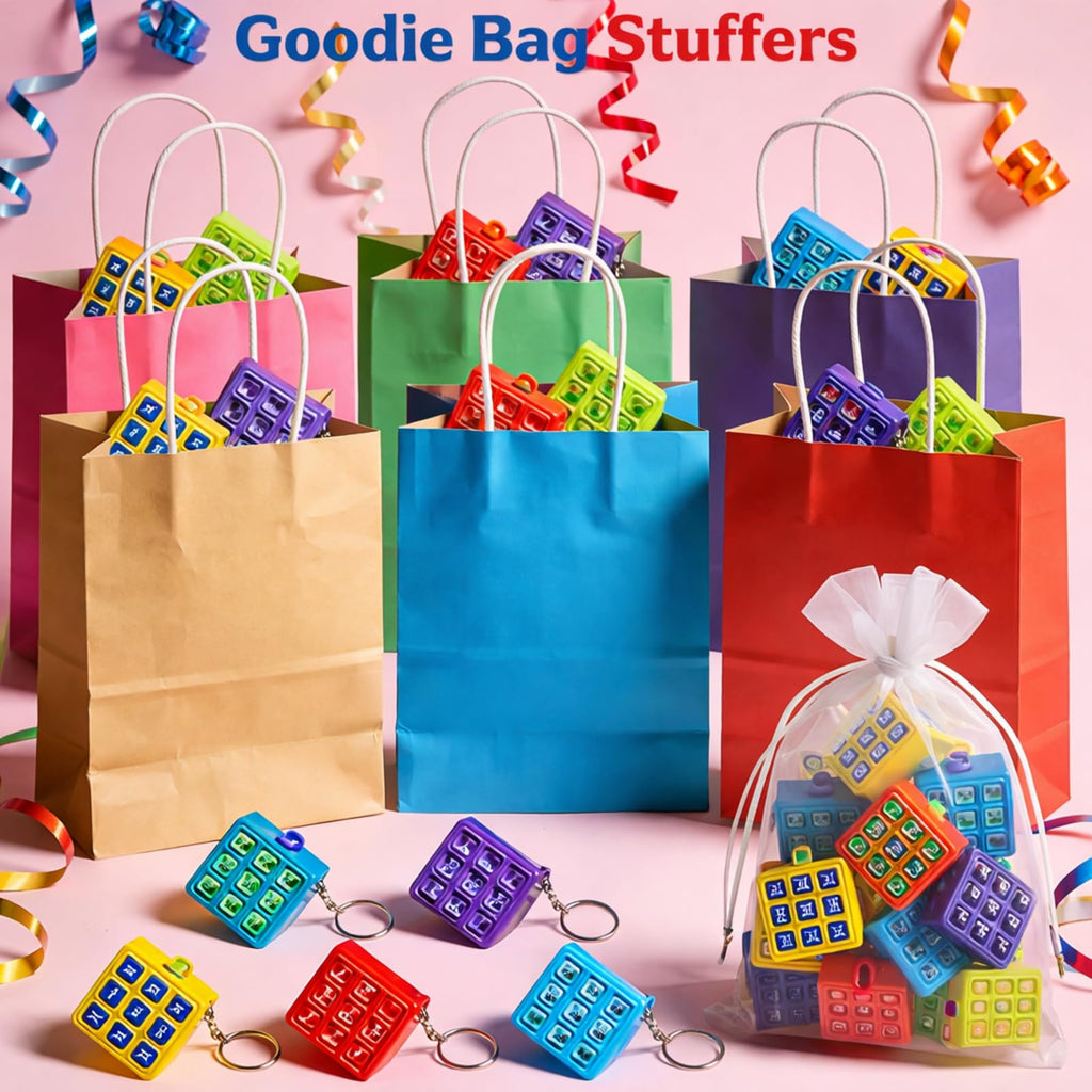 Hicarer Tic Tac Toe Game Keychain Party Favor for Kid 4-8 8-12