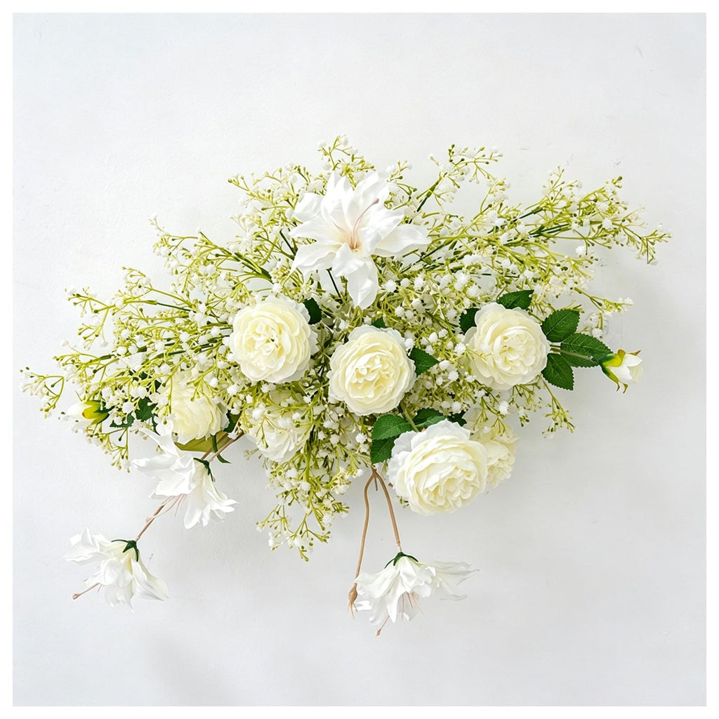 JQGADL Engagement Hanging Flowers, Decorative Flower Pairs, Ceremony Floral Decor, Artificial Hanging Flower Pairs for Venue Styling, for Parties, Wedding Banquets, Hotel