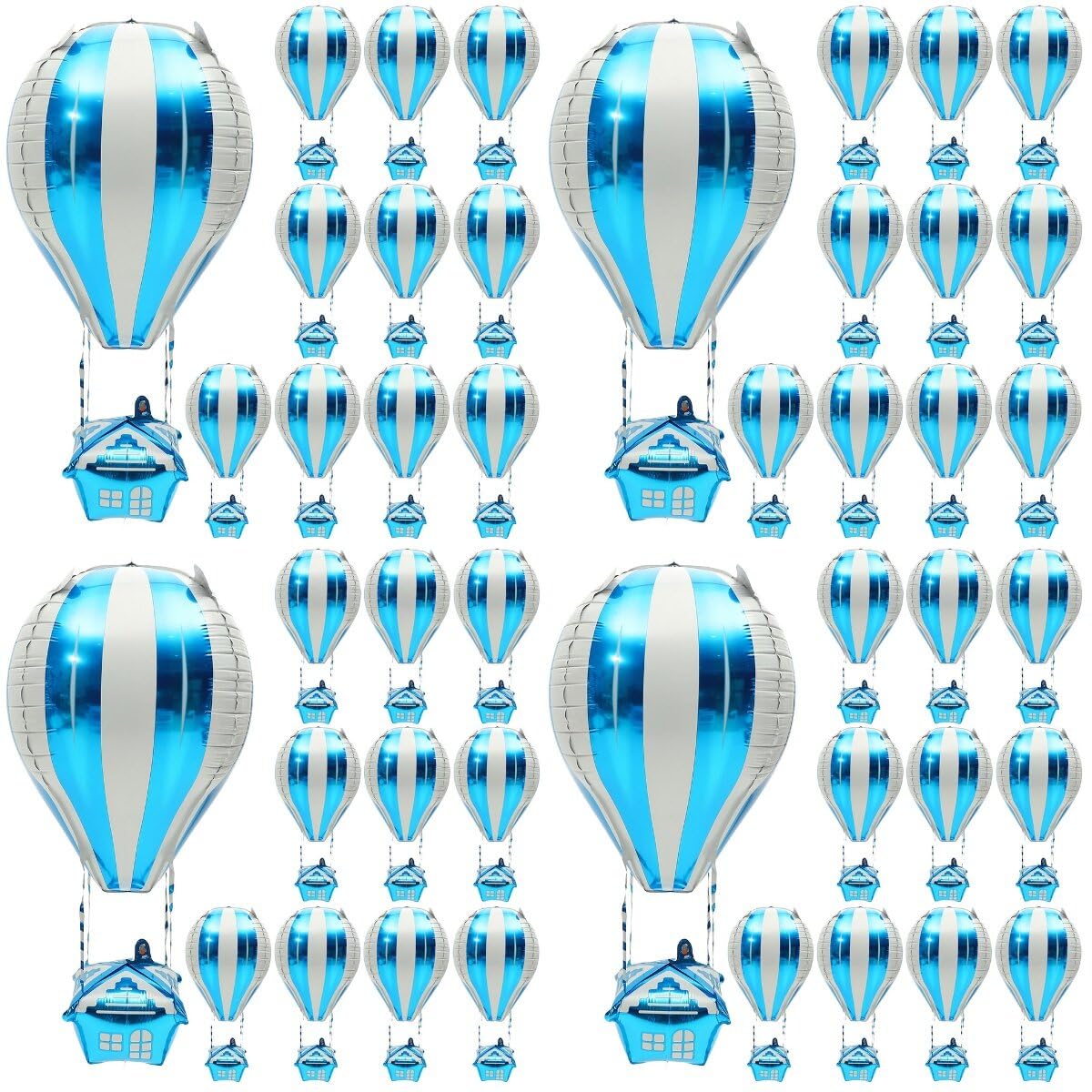 20-Piece Hot Air Balloon Foil Balloons for Party Decor