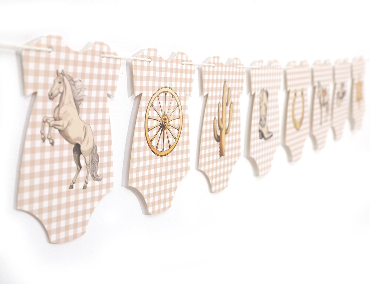 Golf-Themed Baby Shower Bodysuit Banner Decoration