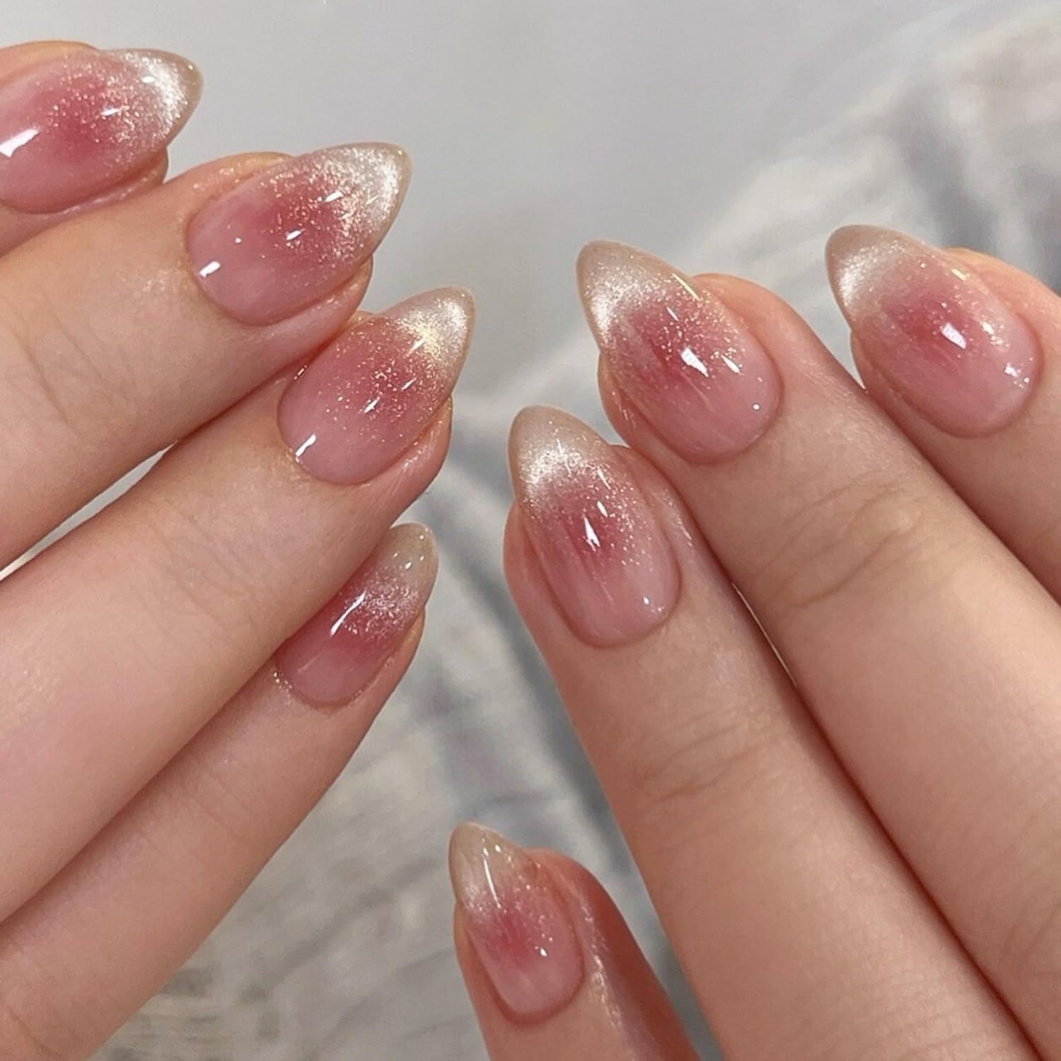 Floral Press-On Fake Nails Set for Elegant Manicure Styles