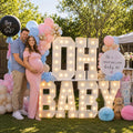 【OH Baby】 Letter 3FT/4FT, neon, Suitable for Birthday Parties, Baptism Day Commemorative Events, engagements, Wedding Parties, proposals, Event Decoration