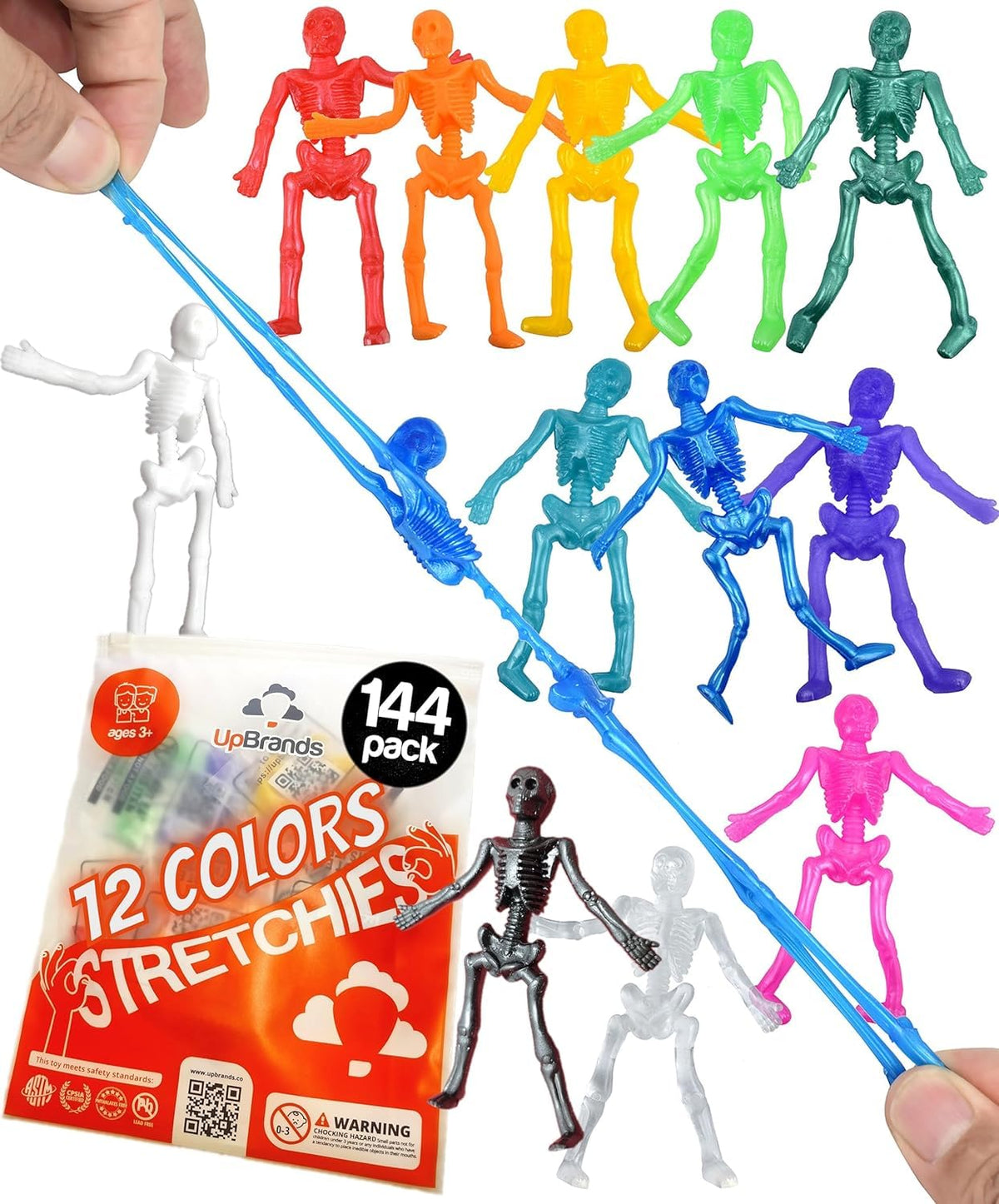 Spooky Stretchy Mini Skeleton Halloween Party Favors for Kids