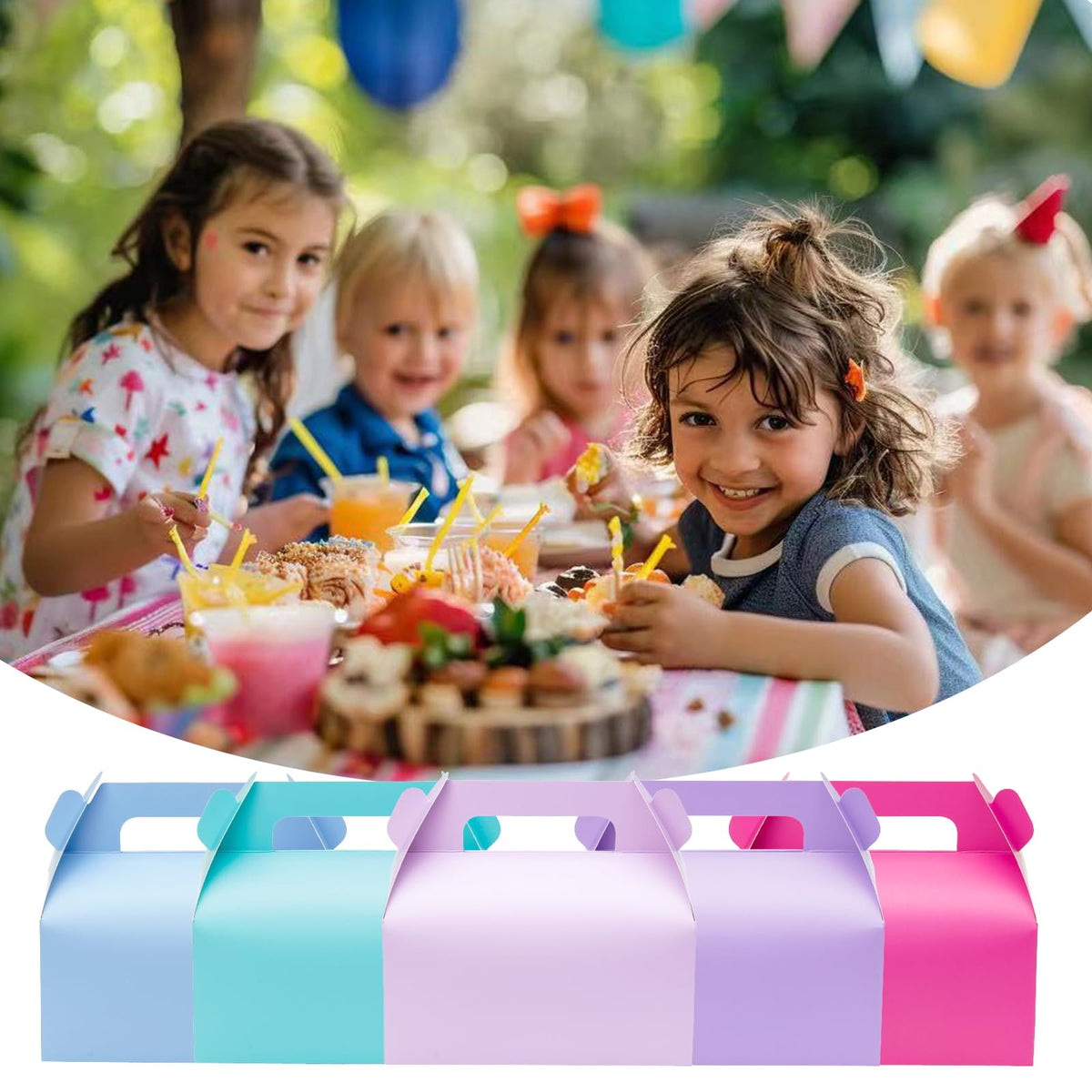 UnicoPak 30 Pack Gable Boxes Party Favor Boxes Treat Boxes Gift Boxes Goodie Boxes