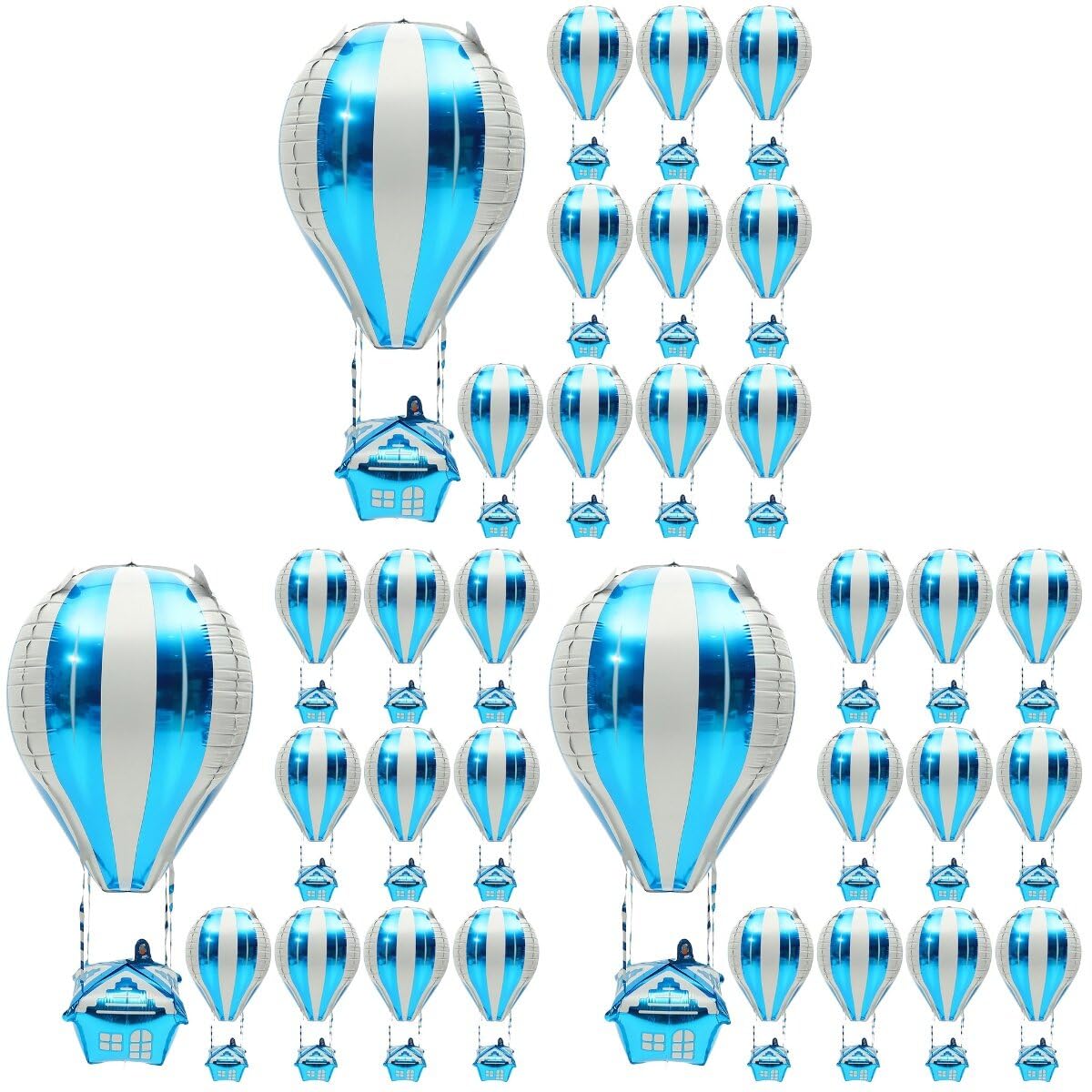 20-Piece Hot Air Balloon Foil Balloons for Party Decor