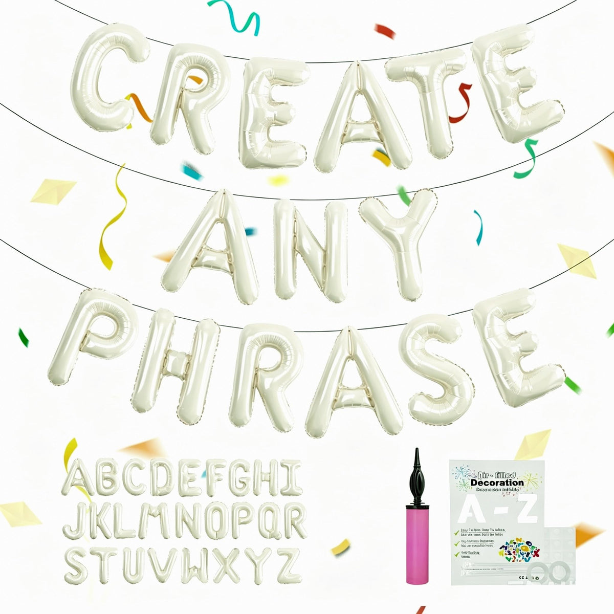 16-Inch Foil Alphabet Letter Balloons for Custom Party Banners