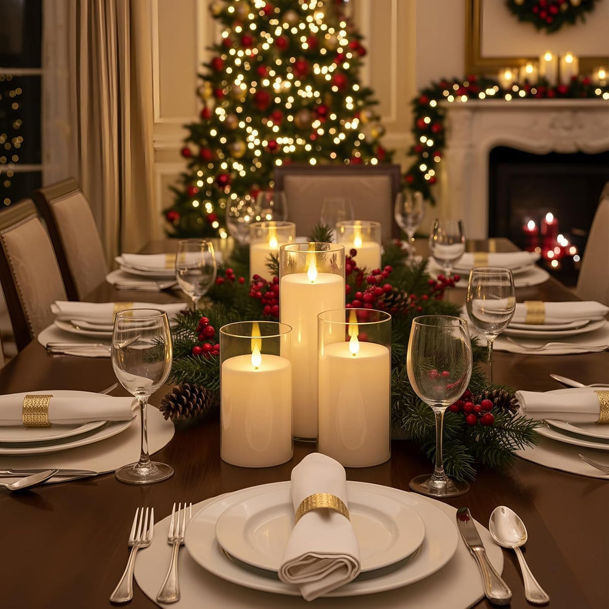 Acrylic Flameless Candle Set for Parties & Home Decor