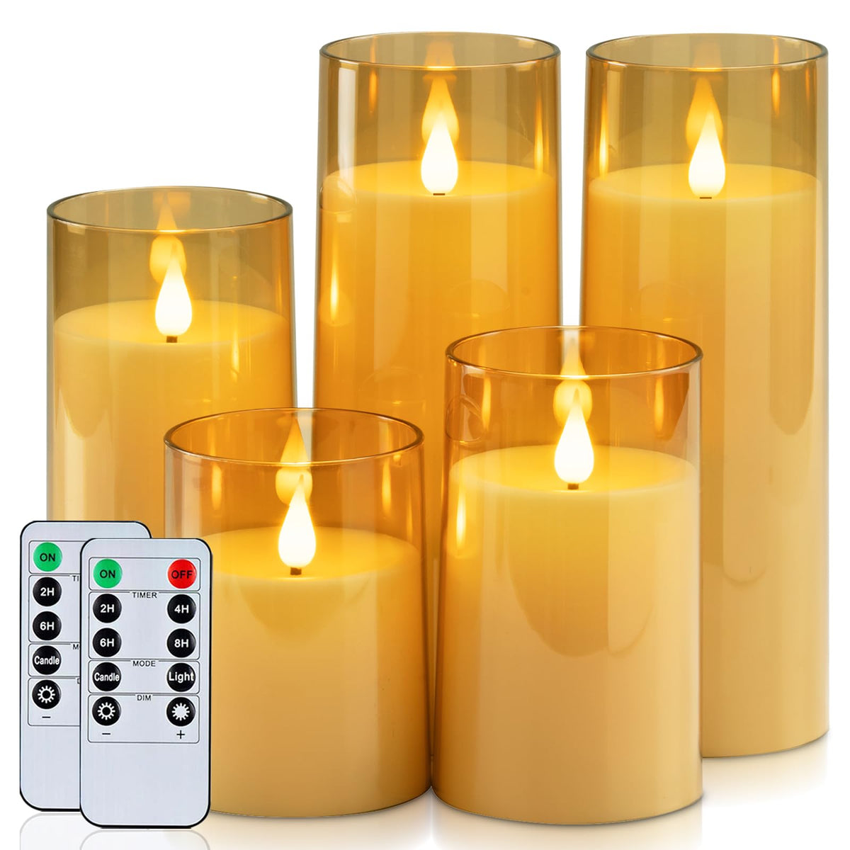 Acrylic Flameless Candle Set for Parties & Home Decor