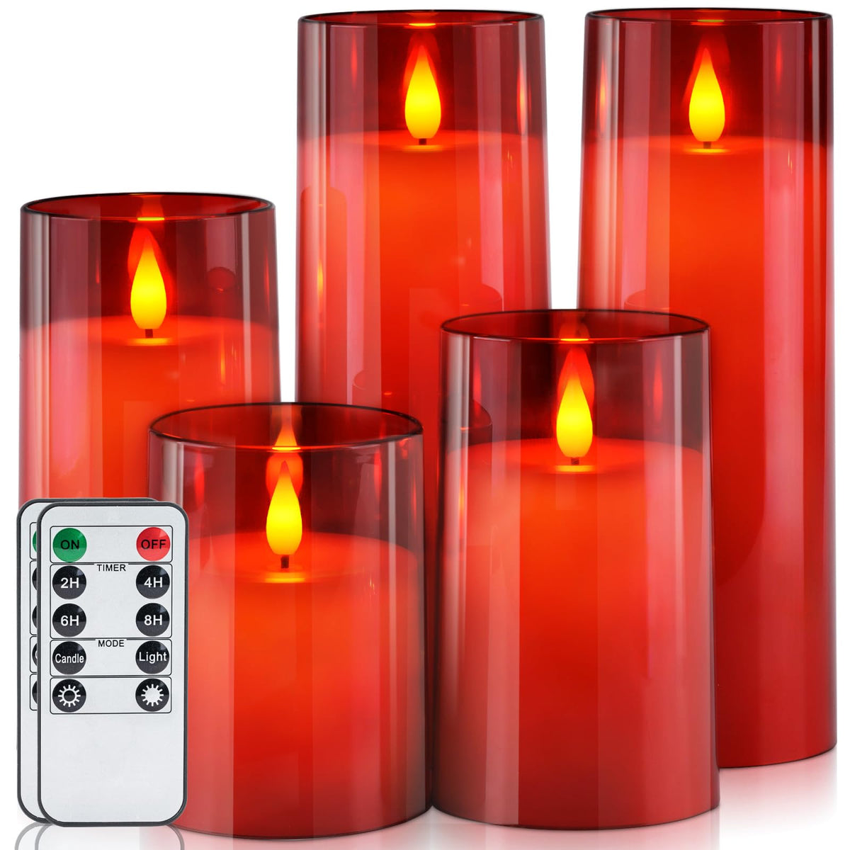 Acrylic Flameless Candle Set for Parties & Home Decor