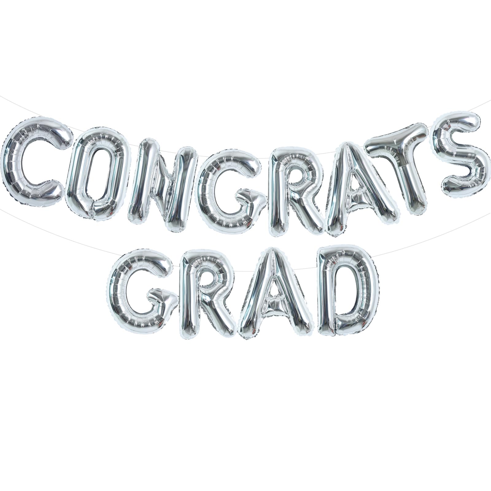 TONIFUL 40 Inch Silver Large Numbers Balloon Letter