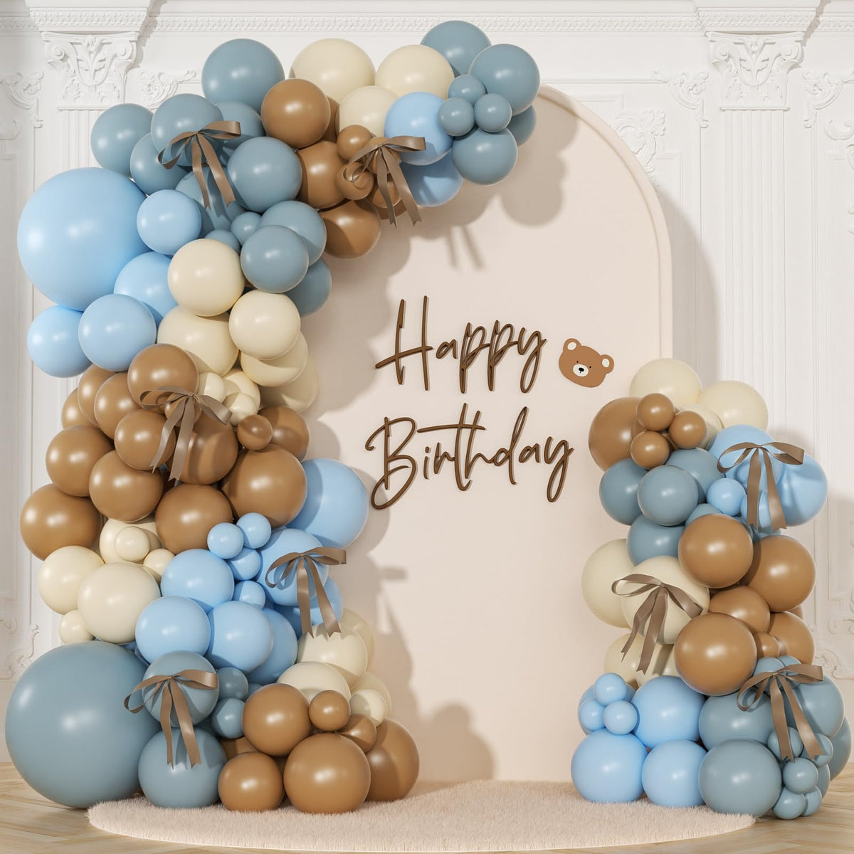145-Piece Pink & White Balloon Garland Arch Party Kit