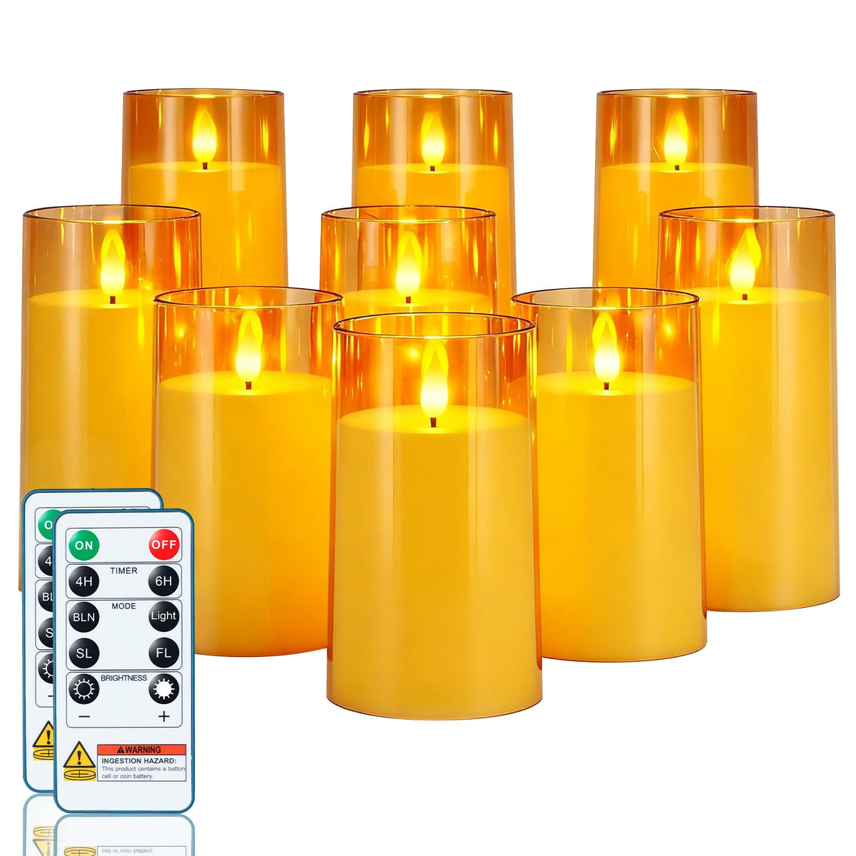 Acrylic Flameless Candle Set for Parties & Home Decor